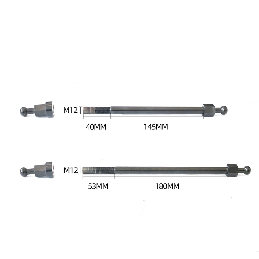 185mm and 233mm adapter lengths compared